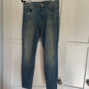 MOTHER jeans - slightly distressed skinny jeans - size 29 - light blue